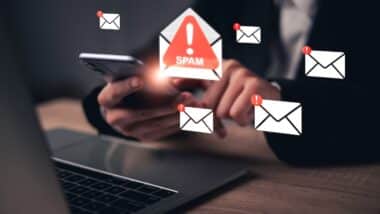 Spam Email and Message Alert Digital Communication