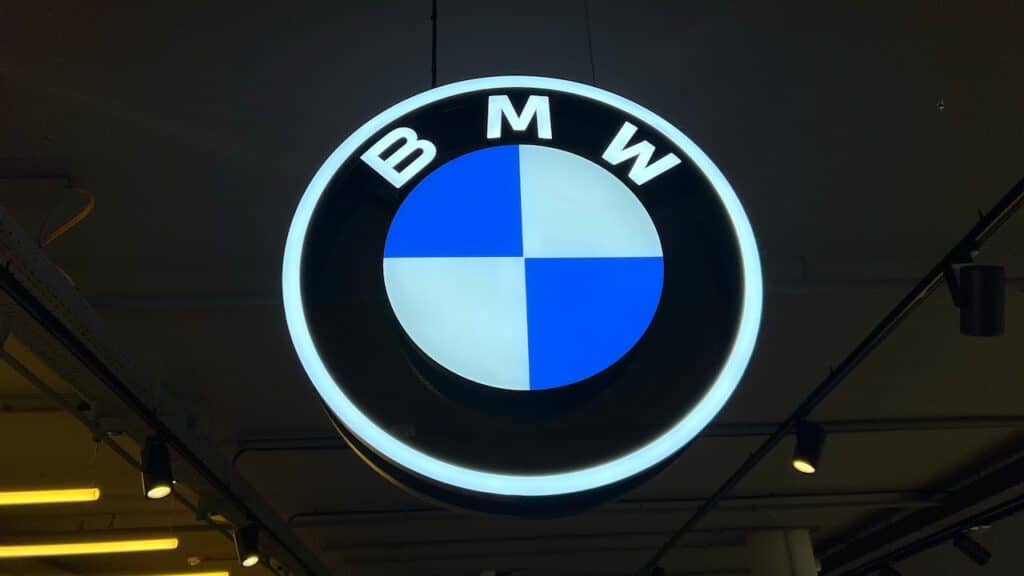 Illuminated BMW Logo - Symbol of Luxury,
