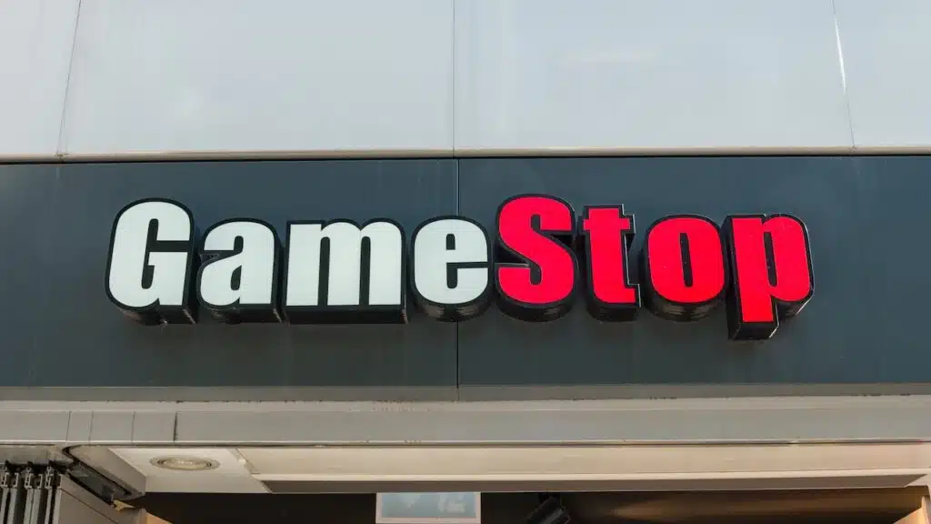 GameStop logo on a store front.