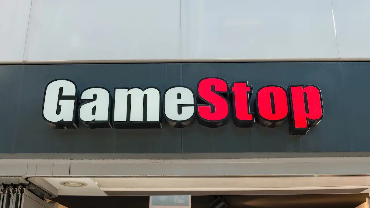 GameStop logo on a store front.