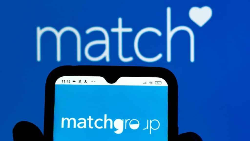 In this photo illustration Match Group, Inc. logo seen displayed on a smartphone.