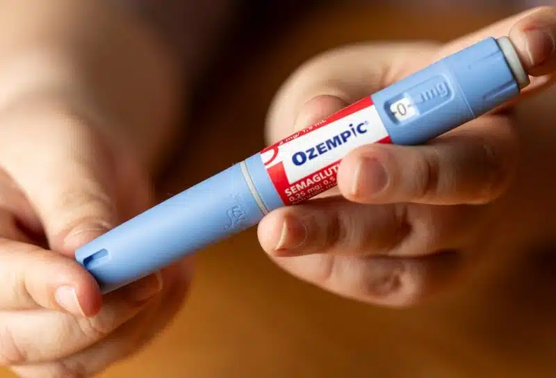 Pen injection of semaglutide named “ozempic”,