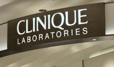 Clinique Laboratories brand logo store sign