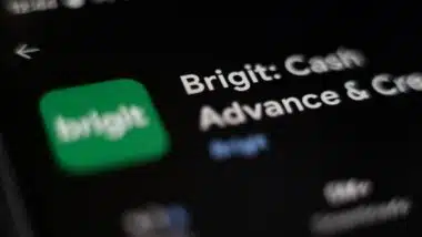 Brigit Buy Now Pay Later Cash Advance Payday Credit Banking App on Screen in App Play Store