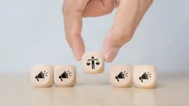 Ethical marketing and communication concept.