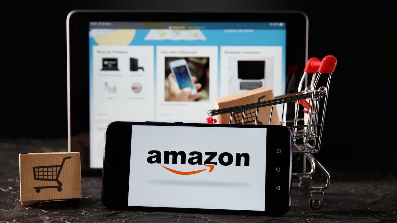 amazon on the tablet and phone display