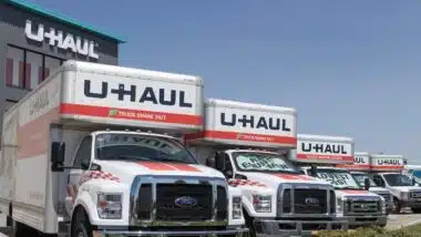 U-Haul Moving Truck Rental Location.