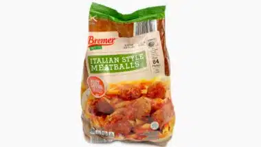 Bremer Frozen Meatballs (Italian Style) Isolated Over a White Background