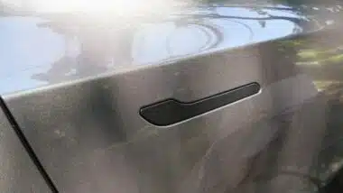 Tesla electric car outside door handle