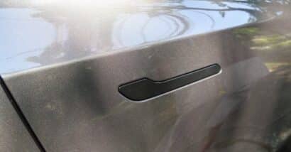 Tesla electric car outside door handle