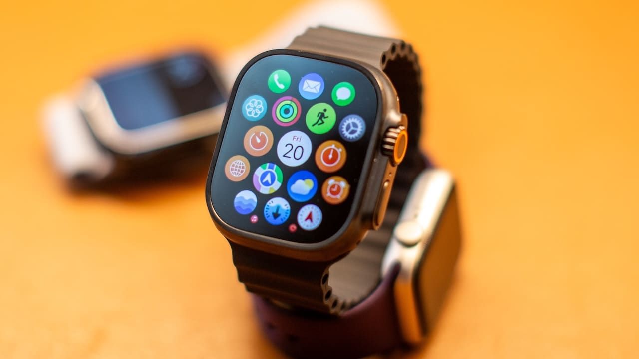 Apple Watch Series 10 models are displayed at the Apple store