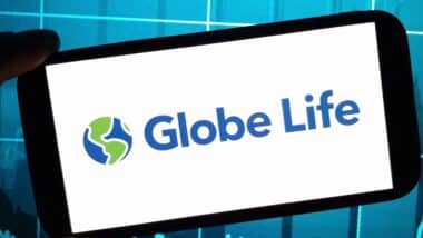 Globe Life company logo displayed on mobile phone