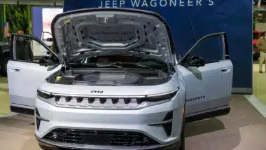 New jeep Wagoneer S concept displayed at Detroit auto show in Michigan.
