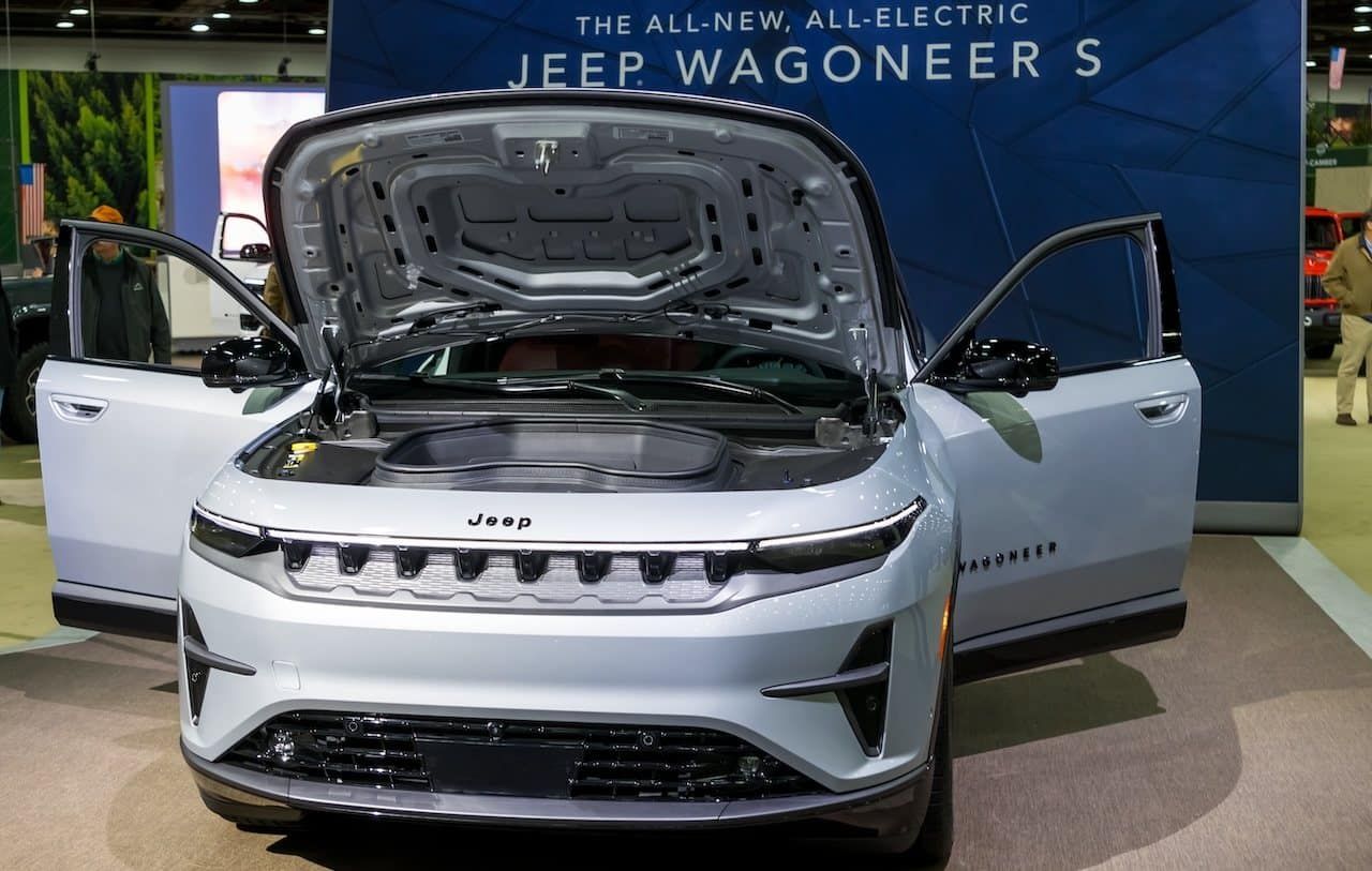 New jeep Wagoneer S concept displayed at Detroit auto show in Michigan.