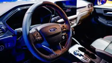 Ford vehicles on display