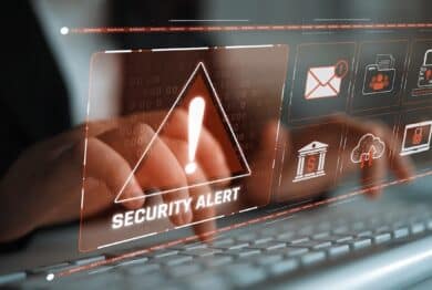 Cybersecurity threat focuses on cybersecurity, threat, and data breach with strong emphasis on system protection, data integrity, and security risks