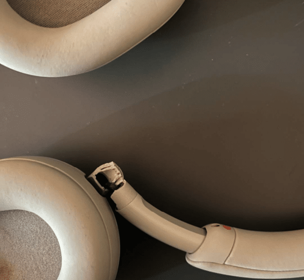 Head phone wire attachment point