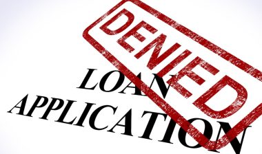 Loan Application Denied Stamp Showing Credit Rejected