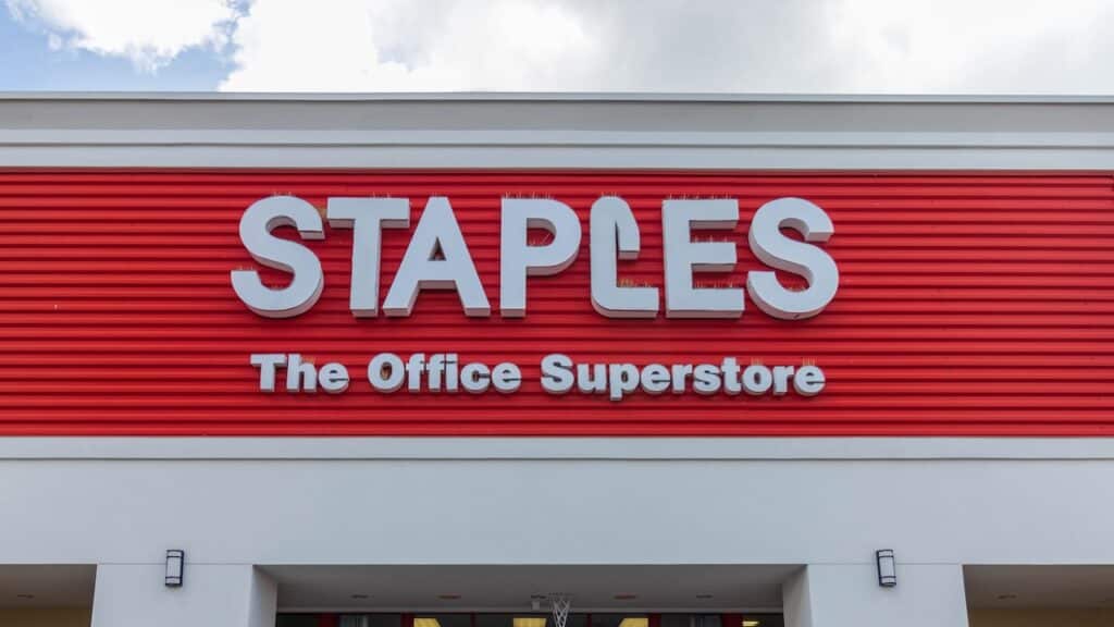 Staples entrance