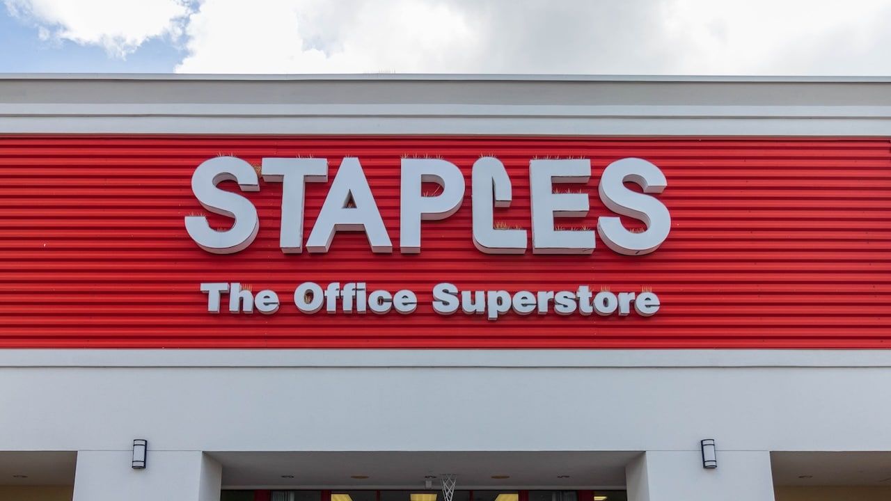 Staples entrance