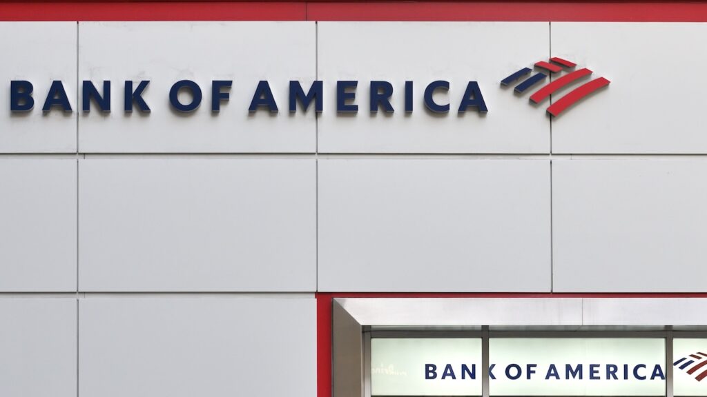 view to Bank of America in Manhattan,