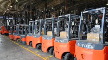 Perfectly parked TOYOTA forklift at new Headquarters Serendah
