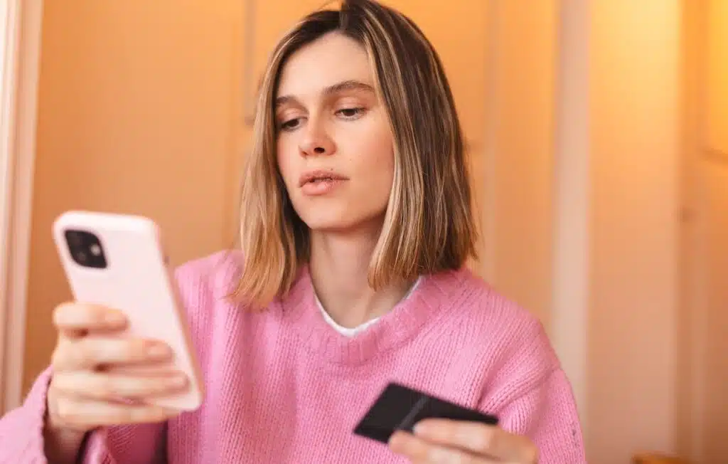 Paying phone bill on phone