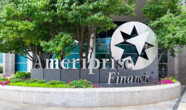 Ameriprise Financial Services headquarters exterior and trademark logo.