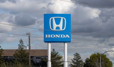 Honda sign is seen at a Honda dealership