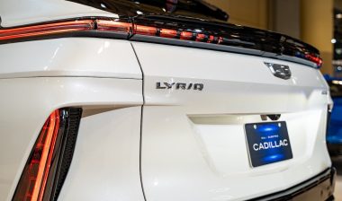 2025 Cadillac Lyriq automobile at the 2025 Canadian International AutoShow.