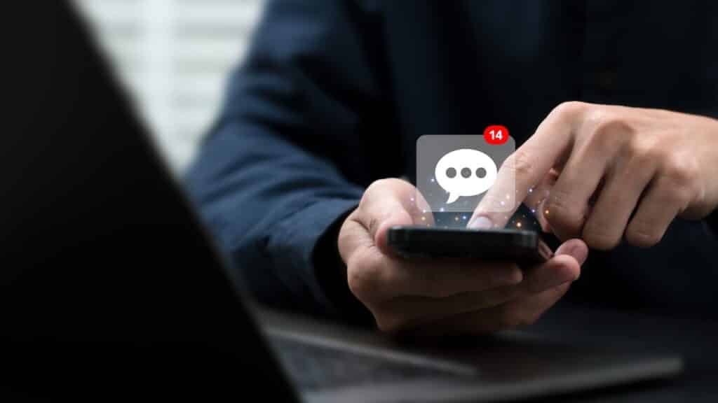 notification, online communication concept.