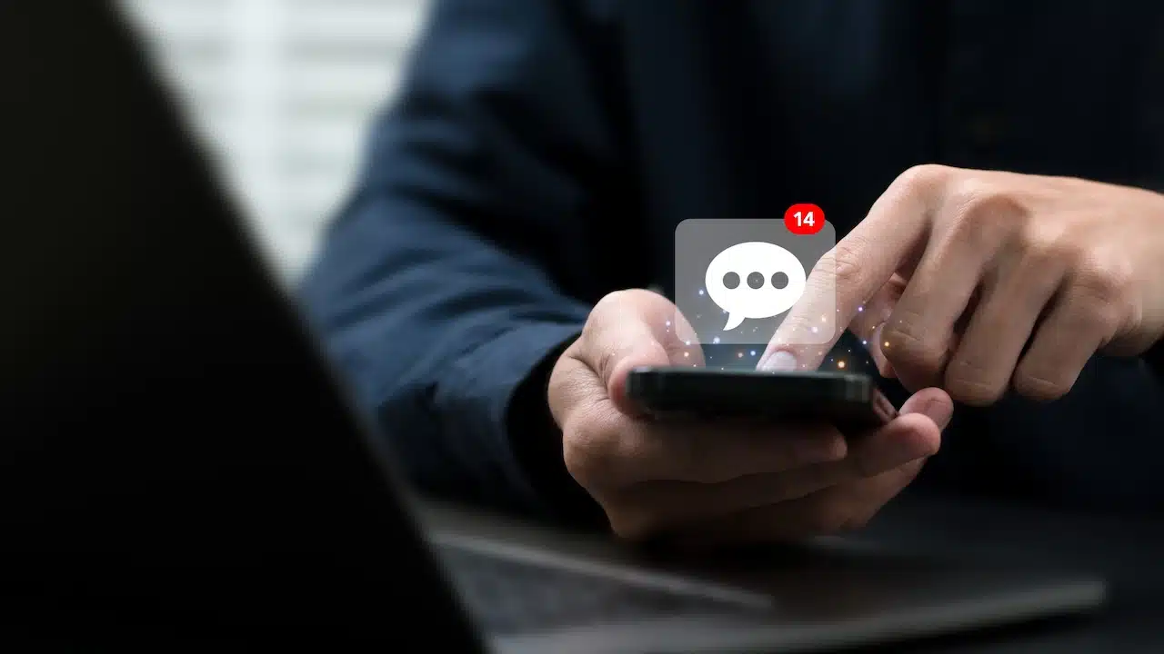 notification, online communication concept.