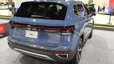 New Volkswagen Taos (Tharu) is a compact crossover SUV display on Philadelphia auto show.