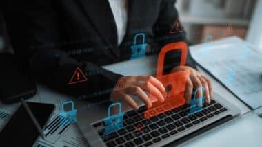 Digital security concept illustrating a cybersecurity breach