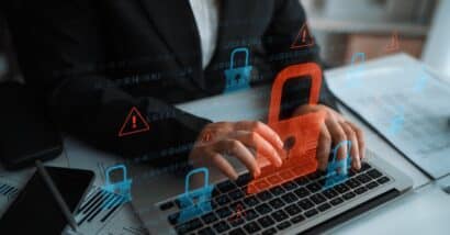 Digital security concept illustrating a cybersecurity breach