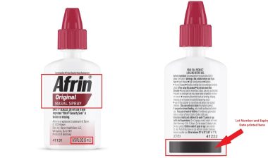 Afrin bottle recalled