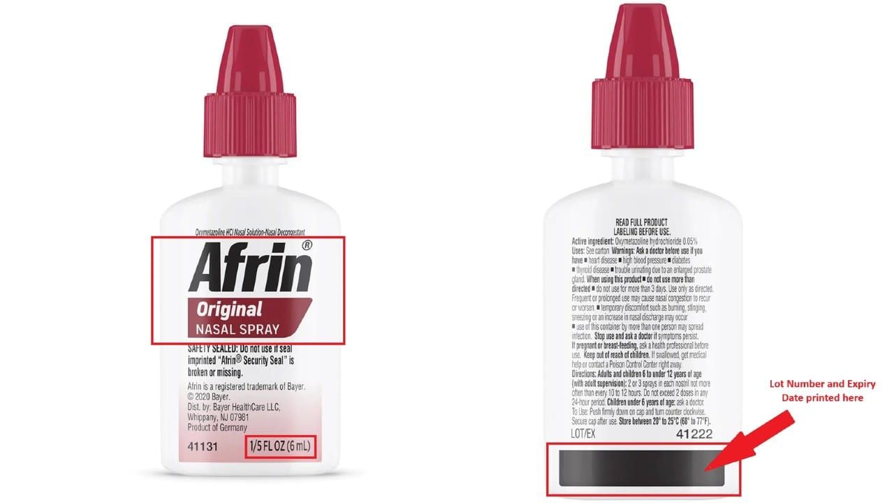 Afrin bottle recalled