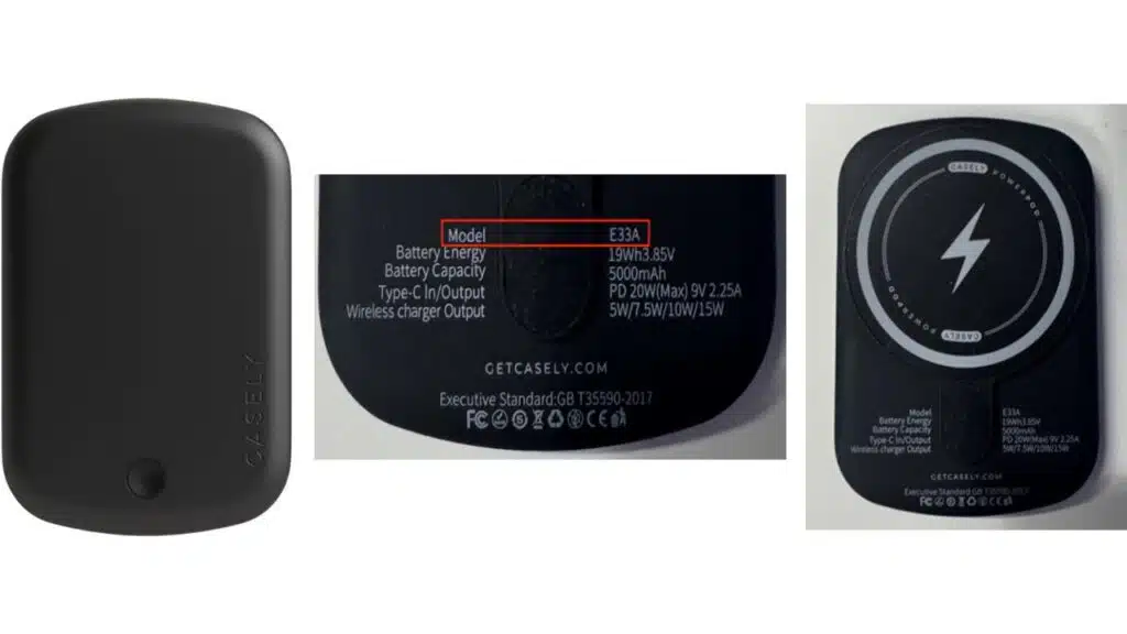 Casely Wireless Portable Power Banks (Model E33A)