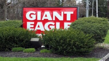 Giant Eagle Grocery Store Sign in front of store