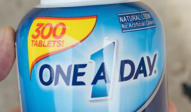 Bottle of Mens One A Day dietary supplements