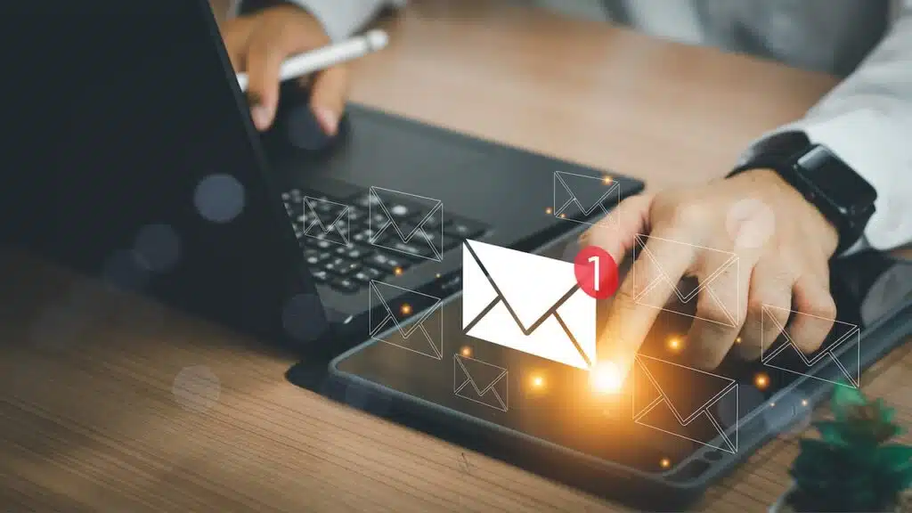 email marketing concept for business communication and digital marketing.