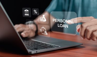 Online personal loan and financial concept.