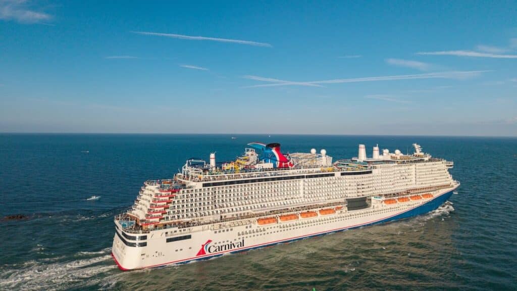 Carnival Celebration cruise ship voyage. Cruise in summer vacation.