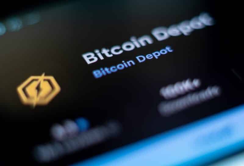 Bitcoin Depot Mobile Crypto Bitcoin Buying Investing App Fintech in Play Store on Screen