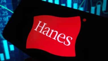 Hanesbrands company logo displayed on mobile phone