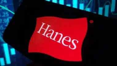 Hanesbrands company logo displayed on mobile phone