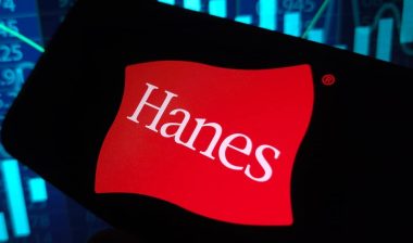 Hanesbrands company logo displayed on mobile phone