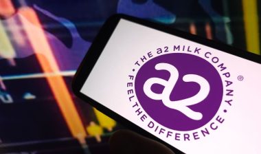 The a2 Milk Company logo displayed on mobile phone