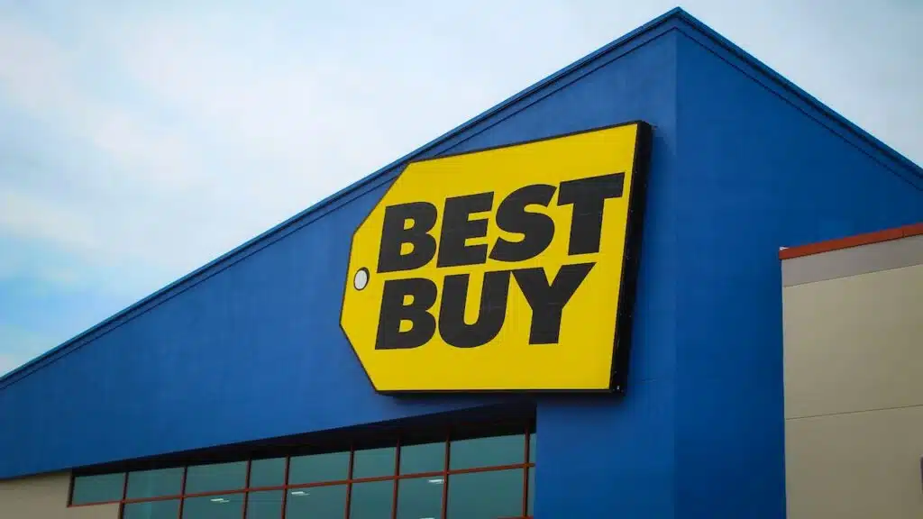 View of a Best Buy store sign