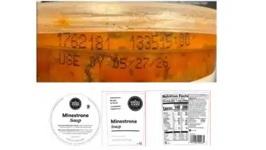 Kettle Cuisine of Lynn, MA is recalling 24oz cups of Whole Foods Market Kitchen Minestrone Soup